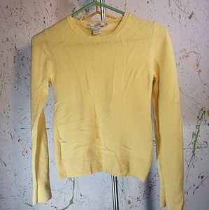 vintage holt renfrew Yellow 100% Cashmere Shirt Size XS
